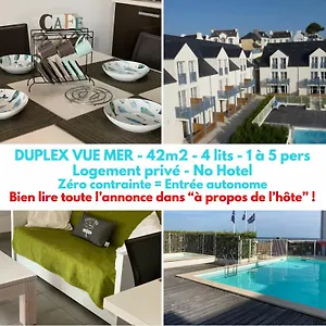Face Ocean, Duplex 35m2 Au Calme - 4 Lits - Parking - Appartement